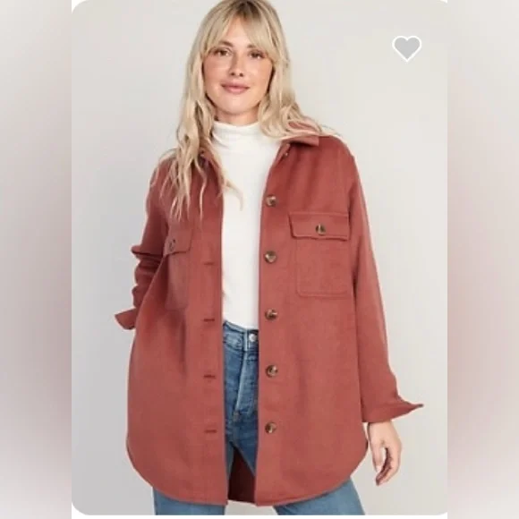 Old navy Soft brushed utility shacket camel - Picture 3 of 3